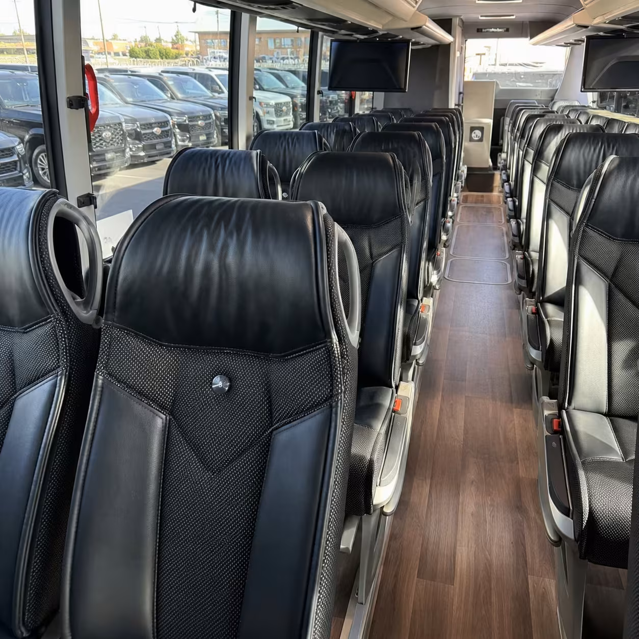 edmond charter bus interior
