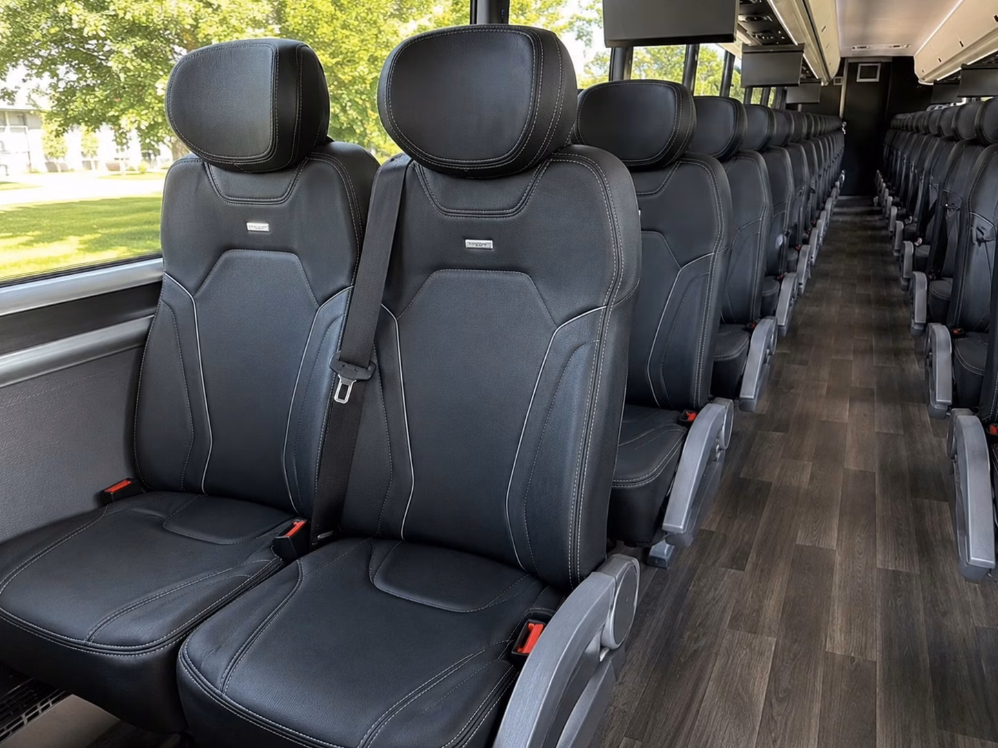 edmond charter bus rental interior