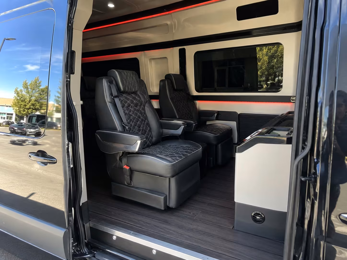 sprinter van with driver inside