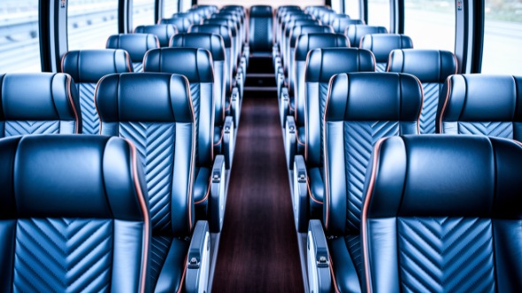edmond 54 passenger charter bus inside