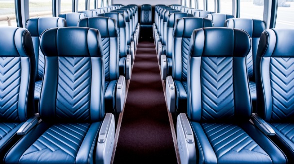 edmond 55 passenger charter bus inside