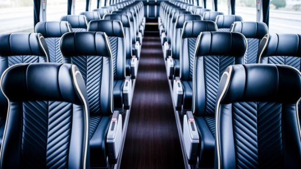 edmond 56 passenger charter bus inside