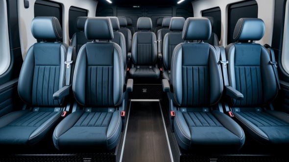 edmond sprinter van with driver inside