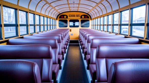school bus rental interior edmond